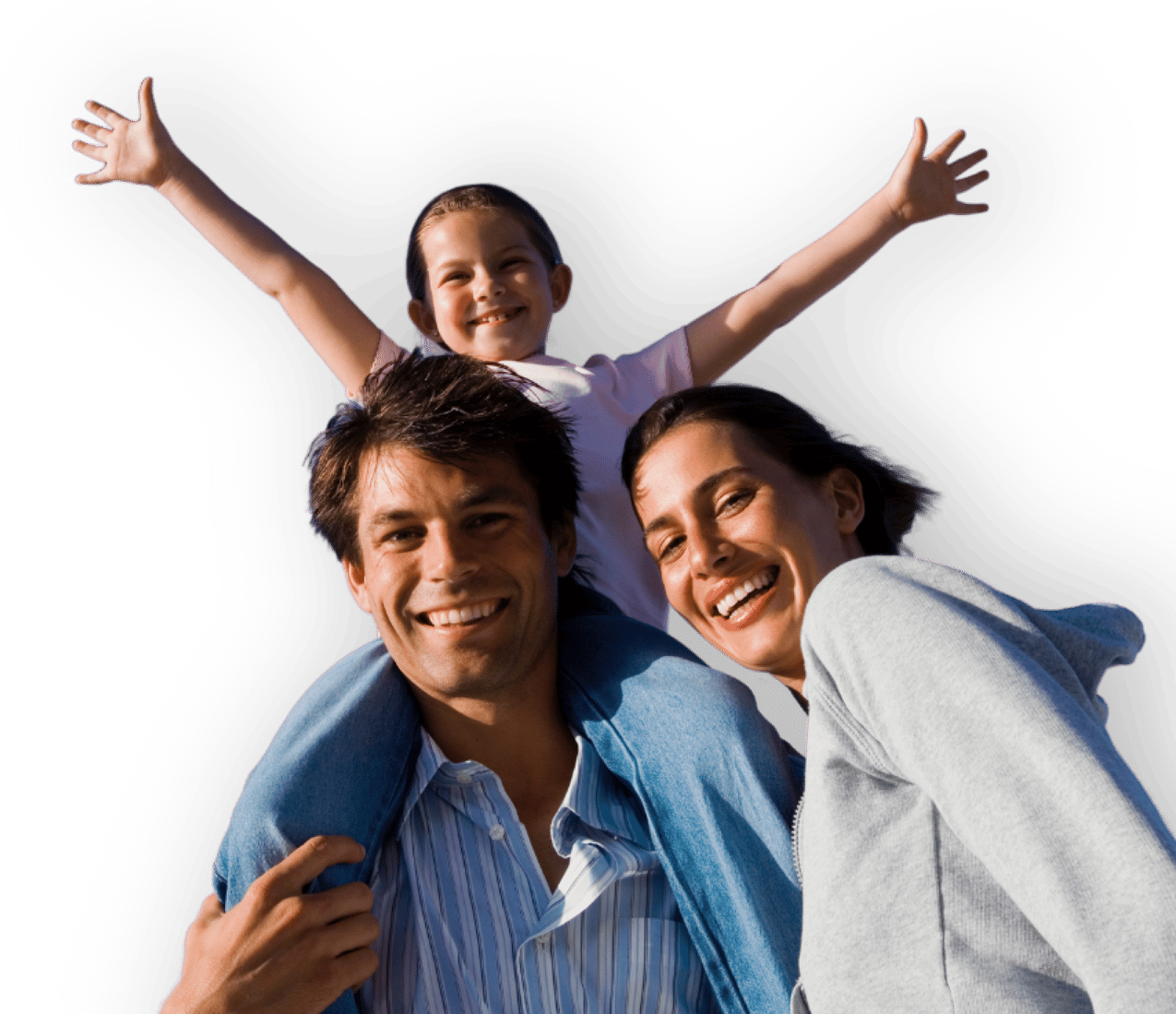 Happy family protected by life insurance